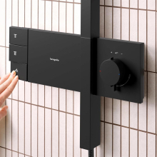 hansgrohe Raindance Alive S Showerpipe 300 2jet mit ShowerSelect Comfort, Mattschwarz