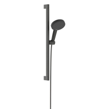 hansgrohe Raindance Alive Select S Brauseset 125 3jet EcoSmart mit Brausestange Unica E Puro 65 cm und Easy Slide Brausehalter, Brushed Black Chrome