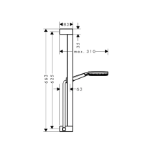 hansgrohe Raindance Alive Select S Brauseset 125 3jet EcoSmart mit Brausestange Unica E Puro 65 cm und Easy Slide Brausehalter, Mattweiß