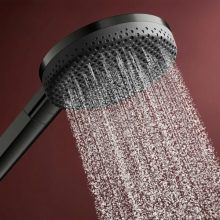 hansgrohe Raindance Alive Select S Brauseset 125 3jet EcoSmart mit Brausestange Unica S Puro 65 cm, Brushed Black Chrome
