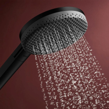 hansgrohe Raindance Alive Select S Brauseset 125 3jet EcoSmart mit Brausestange Unica S Puro 90 cm, Mattschwarz
