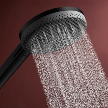 hansgrohe Raindance Alive Select S Brauseset 125 3jet EcoSmart mit Brausestange Unica S Puro 90 cm, Mattschwarz