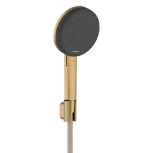 hansgrohe Raindance Alive Select S Brausehalterset 125 3jet EcoSmart mit Designflex Textilbrauseschlauch 160 cm, Brushed Bronze