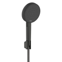 hansgrohe Raindance Alive Select S Brausehalterset 125 3jet EcoSmart mit Designflex Textilbrauseschlauch 160 cm, Brushed Black Chrome