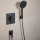 hansgrohe Raindance Alive Select S Brausehalterset 125 3jet EcoSmart mit Designflex Textilbrauseschlauch 160 cm, Brushed Black Chrome