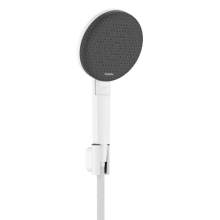 hansgrohe Raindance Alive Select S Brausehalterset 125 3jet EcoSmart mit Designflex Textilbrauseschlauch 160 cm, Mattweiß