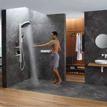 hansgrohe Rainfinity Kopfbrause 250 1jet mit Wandanschluss, Chrom