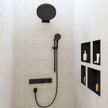 hansgrohe Rainfinity Kopfbrause 360 1jet mit Wandanschluss, Mattschwarz