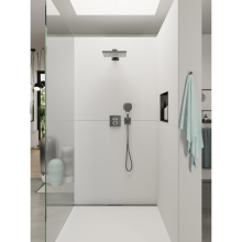 hansgrohe Raindance E Kopfbrause 300 1jet mit Brausearm, Brushed Black Chrome