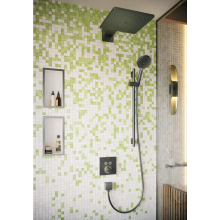 hansgrohe Raindance E Kopfbrause 300 1jet mit Brausearm, Brushed Black Chrome