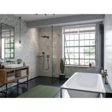 hansgrohe Raindance E Kopfbrause 300 1jet mit Brausearm, Brushed Black Chrome