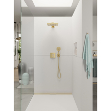 hansgrohe Raindance E Kopfbrause 300 1jet mit Brausearm, Polished Gold Optic