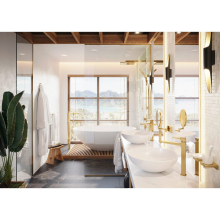 hansgrohe Raindance E Kopfbrause 300 1jet mit Brausearm, Polished Gold Optic