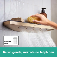 hansgrohe Rainfinity Schulterbrause 500 1jet mit Duschablage, Brushed Bronze