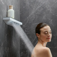 hansgrohe Rainfinity Schulterbrause 500 1jet mit Duschablage, Mattweiß