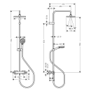 hansgrohe Vernis Shape Showerpipe 230 1jet EcoSmart+ mit...