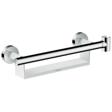 hansgrohe Unica Haltegriff Comfort mit Ablage und Brausehalter, Weiß/Chrom