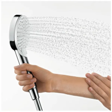 hansgrohe Crometta Handbrause 100 Vario EcoSmart, Weiß/Chrom