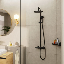 hansgrohe Vernis Blend Showerpipe 240 1jet EcoSmart mit Thermostat, Mattschwarz