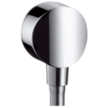 hansgrohe FixFit Wandanschluss S mit Rückflussverhinderer und Kunststoffanschlusswinkel, Chrom