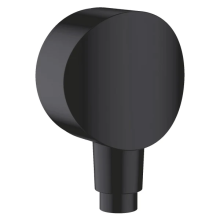hansgrohe FixFit Wandanschluss S mit Rückflussverhinderer und Kunststoffanschlusswinkel, Mattschwarz