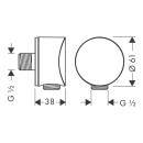 hansgrohe FixFit Wandanschluss S mit...