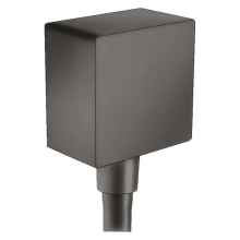 hansgrohe FixFit Wandanschluss Square mit Rückflussverhinderer, Brushed Black Chrome