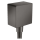 hansgrohe FixFit Wandanschluss Square mit Rückflussverhinderer, Brushed Black Chrome