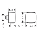 hansgrohe FixFit Wandanschluss mit...
