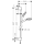hansgrohe Crometta Brauseset 100 1jet EcoSmart mit Brausestange 65 cm, Weiß/Chrom