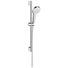 hansgrohe Croma Select S Brauseset 110 Vario EcoSmart mit Brausestange 65 cm, Weiß/Chrom