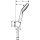hansgrohe Crometta Brausehalterset 100 1jet EcoSmart mit Brauseschlauch 125 cm, Weiß/Chrom