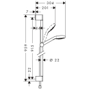 hansgrohe Croma Select S Brauseset 110 Vario EcoSmart mit...