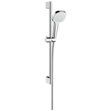 hansgrohe Croma Select E Brauseset 110 Multi EcoSmart mit Brausestange 65 cm, Weiß/Chrom
