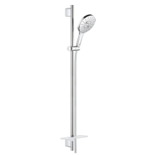 hansgrohe Croma Select E Brauseset 110 Multi EcoSmart mit Brausestange 90 cm, Weiß/Chrom