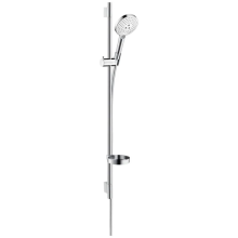 hansgrohe Raindance Select S Brauseset 120 3jet mit Brausestange 90 cm und Seifenschale, Weiß/Chrom