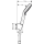 hansgrohe Crometta Brausehalterset 100 Vario EcoSmart mit Brauseschlauch 160 cm, Weiß/Chrom
