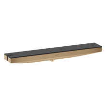 hansgrohe Rainfinity Wandanschluss Porter 500 mit Brausehalter links und Duschablage, Brushed Bronze