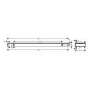 hansgrohe Rainfinity Ablage 500, Brushed Black Chrome