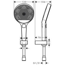 hansgrohe Rainfinity Brausehalterset 130 3jet mit Brauseschlauch 160 cm, Chrom