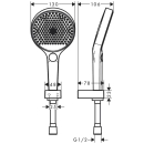 hansgrohe Rainfinity Brausehalterset 130 3jet mit...