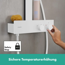 hansgrohe Rainfinity Showerpipe 360 1jet mit ShowerTablet 350, Mattweiß