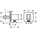 hansgrohe FixFit Q Wandanschluss mit Brausehalter,...