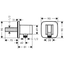 hansgrohe FixFit Q Wandanschluss mit Brausehalter,...