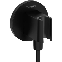 hansgrohe FixFit S Wandanschluss mit Brausehalter, Mattschwarz