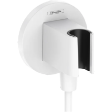 hansgrohe FixFit S Wandanschluss mit Brausehalter, Mattweiß