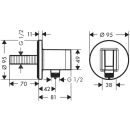 hansgrohe FixFit S Wandanschluss mit Brausehalter,...