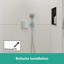 hansgrohe FixFit E Wandanschluss mit Brausehalter, Chrom
