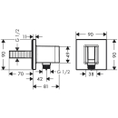 hansgrohe FixFit E Wandanschluss mit Brausehalter,...