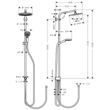 hansgrohe Crometta S Showerpipe 240 1jet EcoSmart Reno, Chrom